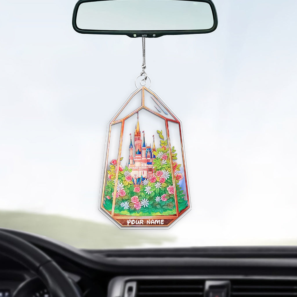 Personalized Magical Castle Car Ornament Custom Name Gift Car Ornament GradoCreations