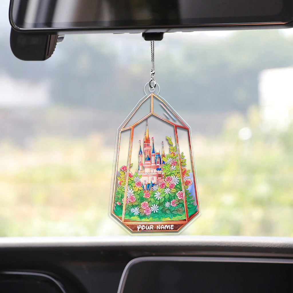 Personalized Magical Castle Car Ornament Custom Name Gift Car Ornament GradoCreations