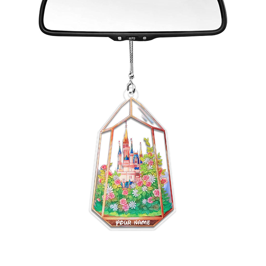 Personalized Magical Castle Car Ornament Custom Name Gift Car Ornament GradoCreations