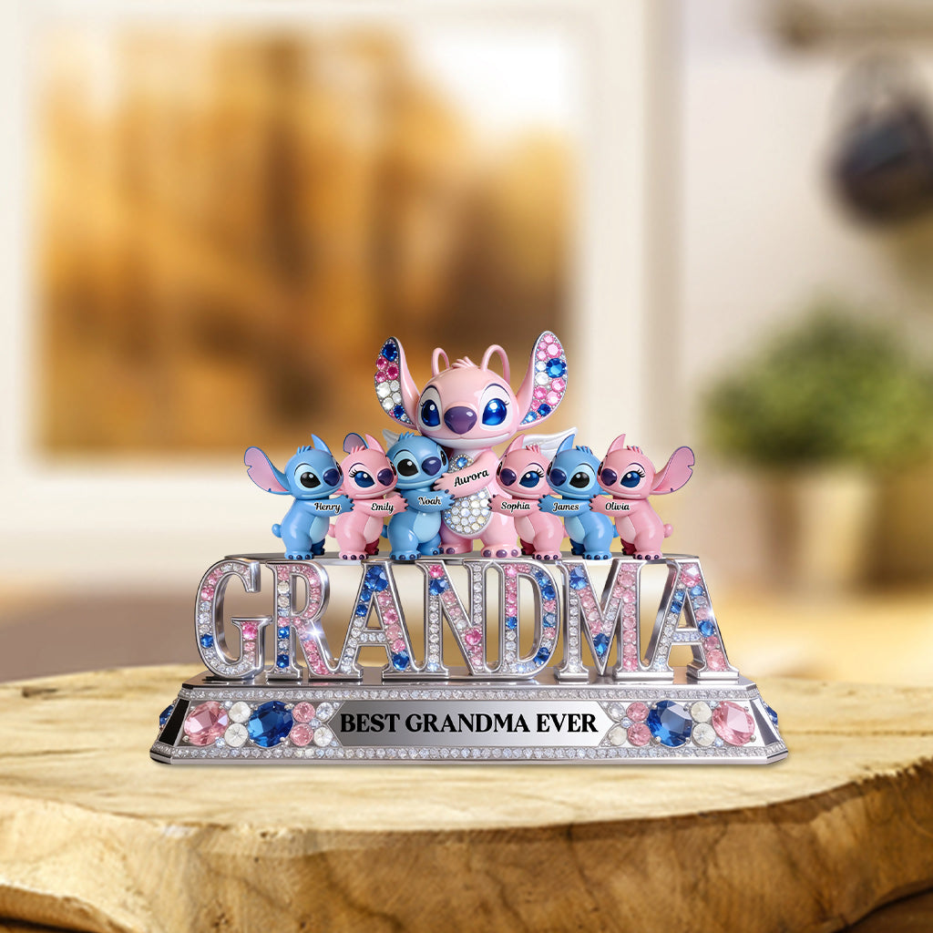 Personalized Ohana Acrylic Plaque Best Mom Ever Gift for Mom Custom Shaped Acrylic Plaque GradoCreations