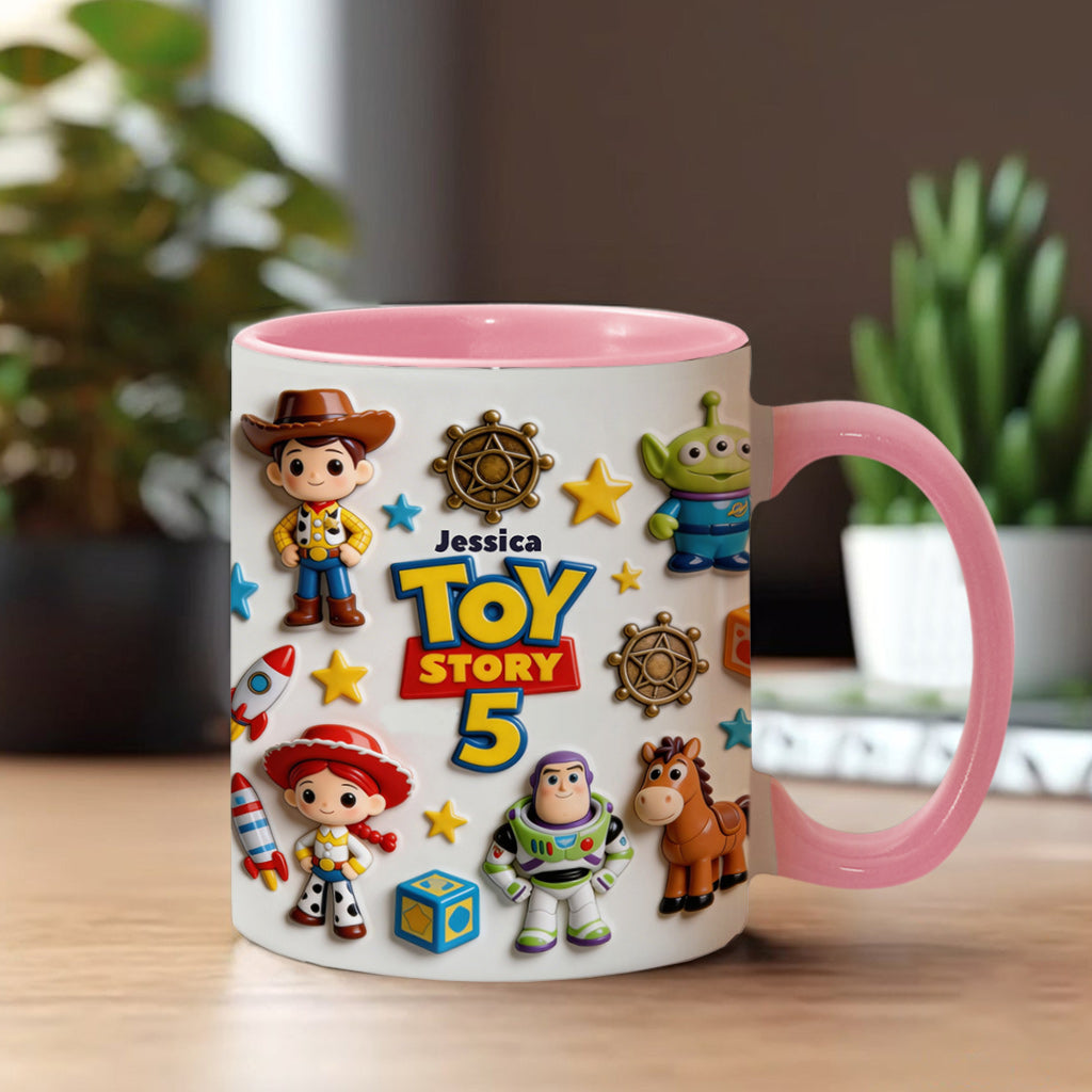 Personalized Toy Story Kids Mug Custom Name Accent Gift Accent Mug GradoCreations