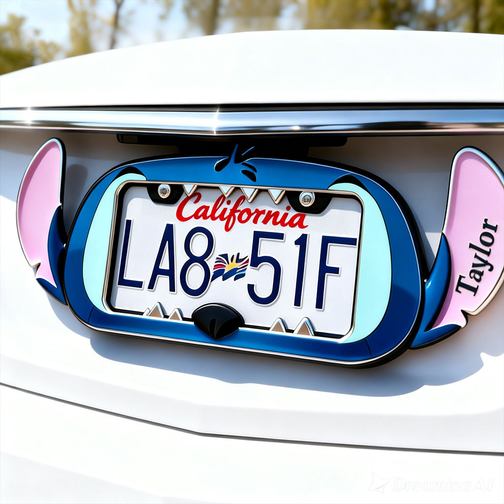 Personalized Ohana License Plate Frame Custom Name Gift for Family License Plate Frames GradoCreations