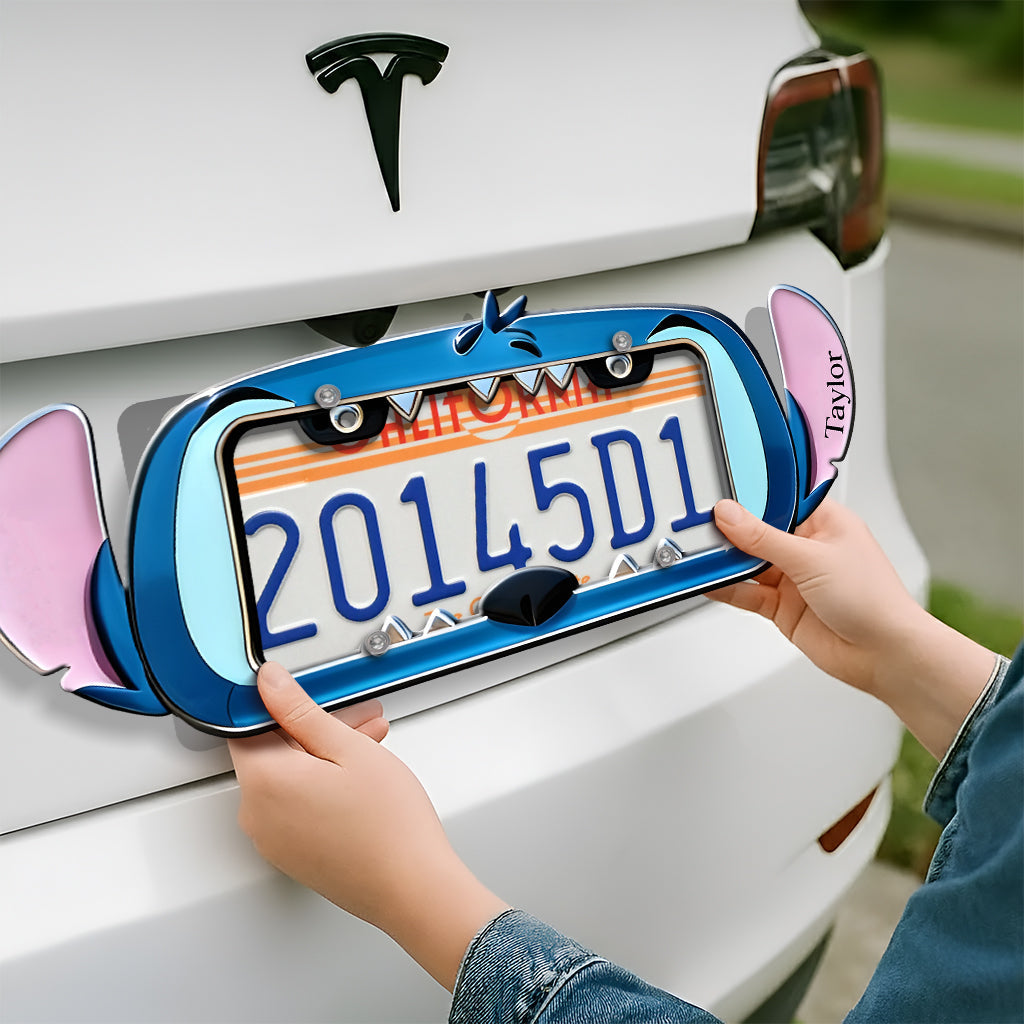 Personalized Ohana License Plate Frame Custom Name Gift for Family License Plate Frames GradoCreations