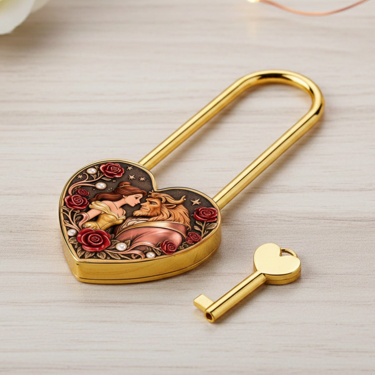Personalized Heart Padlock Custom Name Keepsake Gift for Couples Heart Padlock GradoCreations