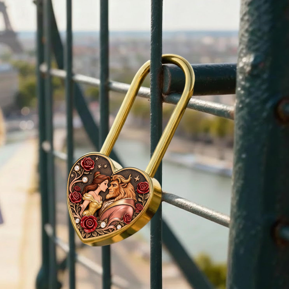Personalized Heart Padlock Custom Name Keepsake Gift for Couples Heart Padlock GradoCreations