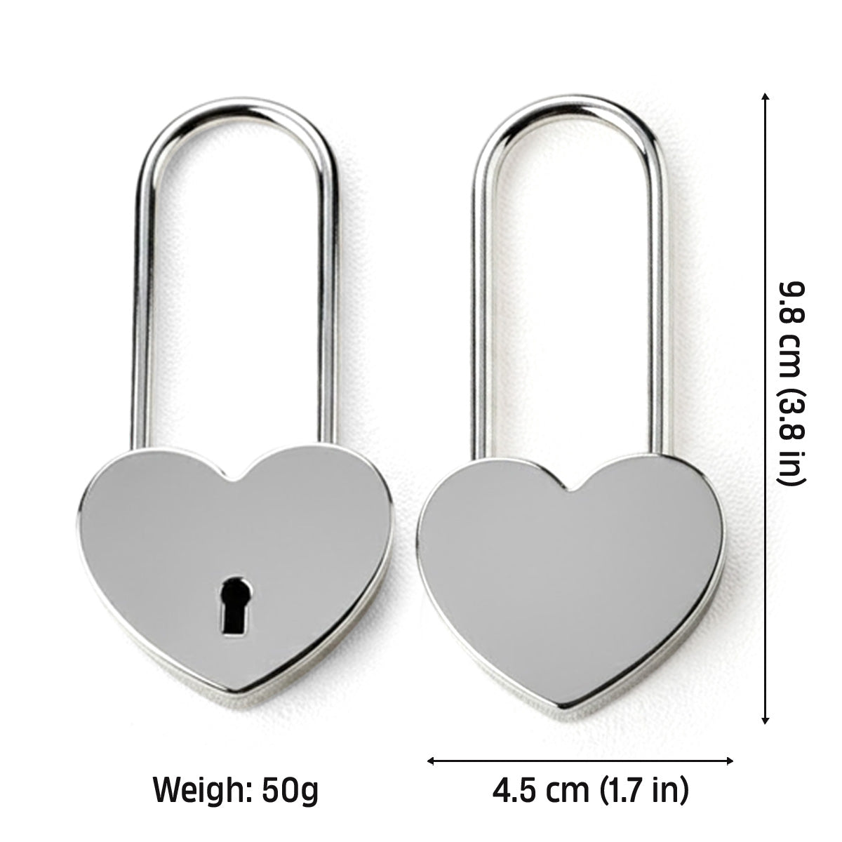 Personalized Heart Padlock Custom Name Keepsake Gift for Couples Heart Padlock GradoCreations