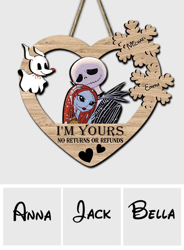 Personalized Nightmare Before Christmas Wood Sign Gift for Couples Wood Sign GradoCreations
