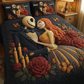 Personalized Nightmare Before Christmas Quilt Set for Couples Quilt Set GradoCreations