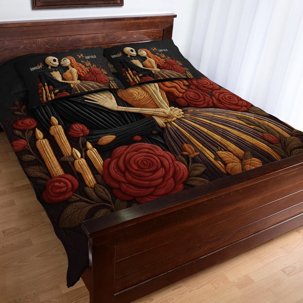 Personalized Nightmare Before Christmas Quilt Set for Couples Quilt Set GradoCreations