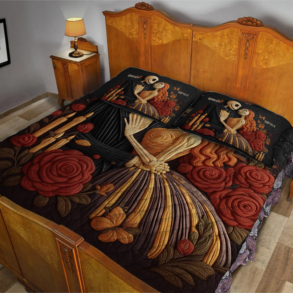 Personalized Nightmare Before Christmas Quilt Set for Couples Quilt Set GradoCreations
