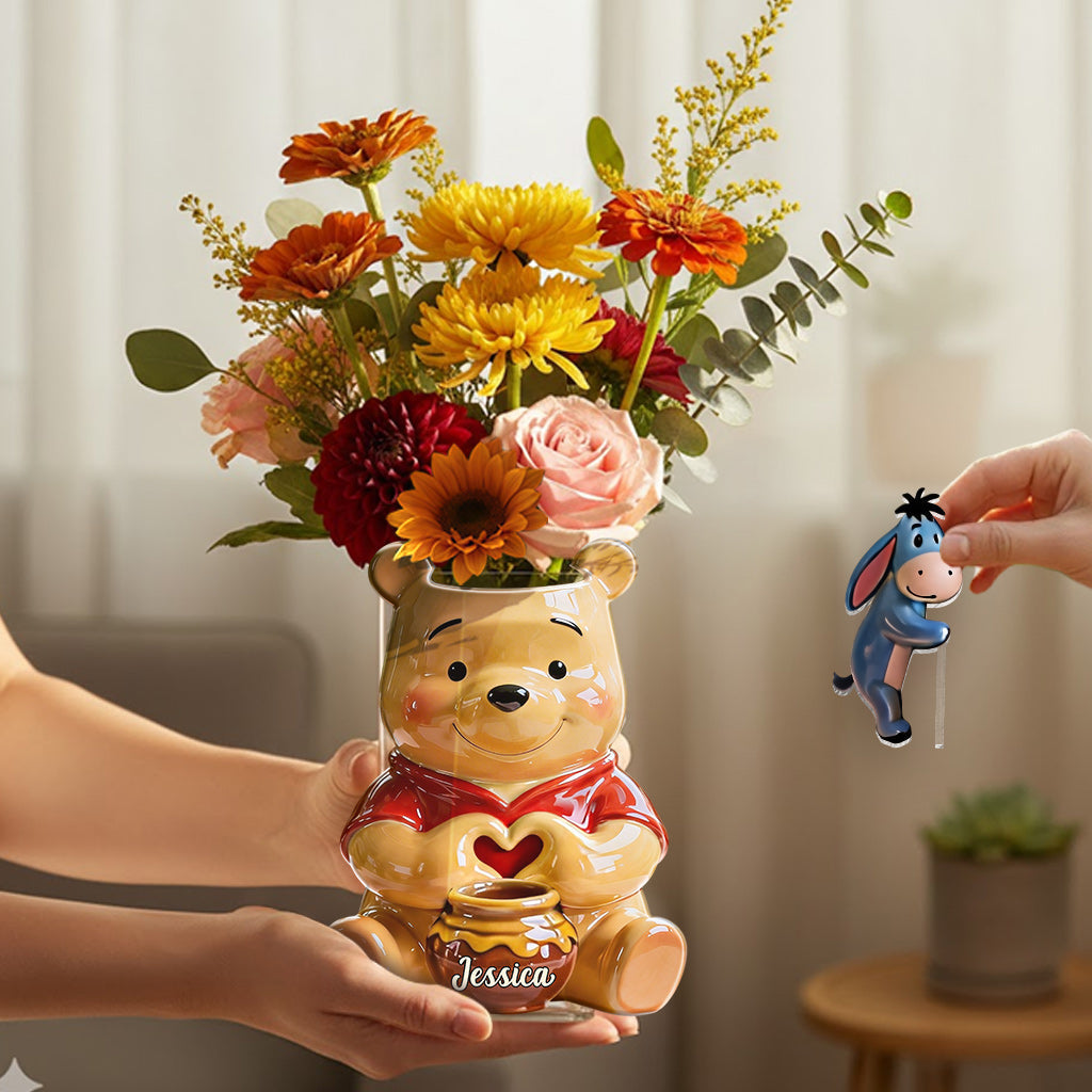 Personalized Honey Bear Acrylic Pot & Stake Gift for Mom Acrylic Pot & Stake GradoCreations