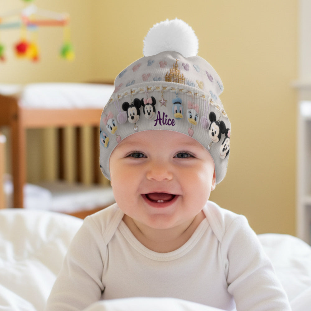 Personalized Disney Mouse Beanie Hat Custom Name Gift for Kids Beanie Hat GradoCreations