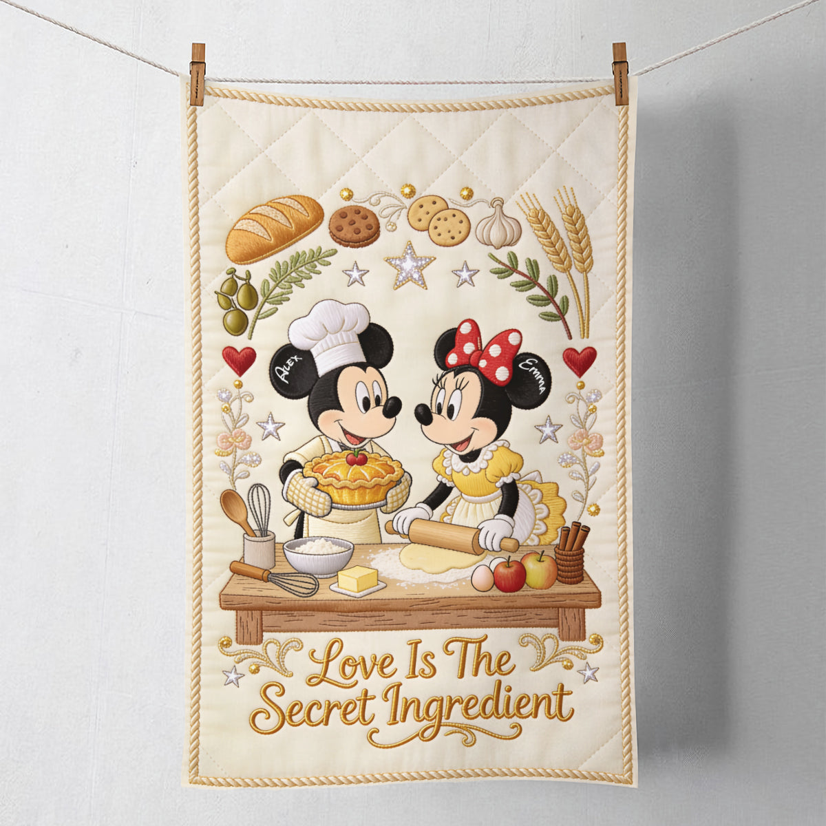 Personalized Mouse Towel with Custom Name - Kitchen Gift for Mom Towel GradoCreations