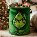 Personalized Merry Grinchmas Storage Basket for Christmas Gift Laundry Basket GradoCreations