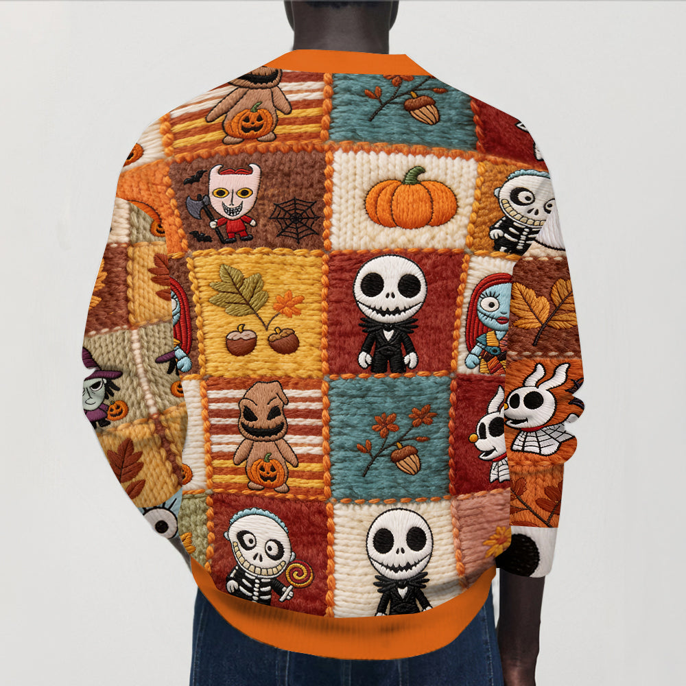 Personalized Nightmare Cardigan Sweater for Halloween | Custom Name Gift Cardigan Sweater GradoCreations