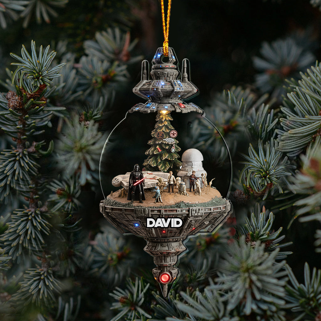 Personalized Outer Space Christmas Ornament Custom Name Gift One-sided Ornament GradoCreations
