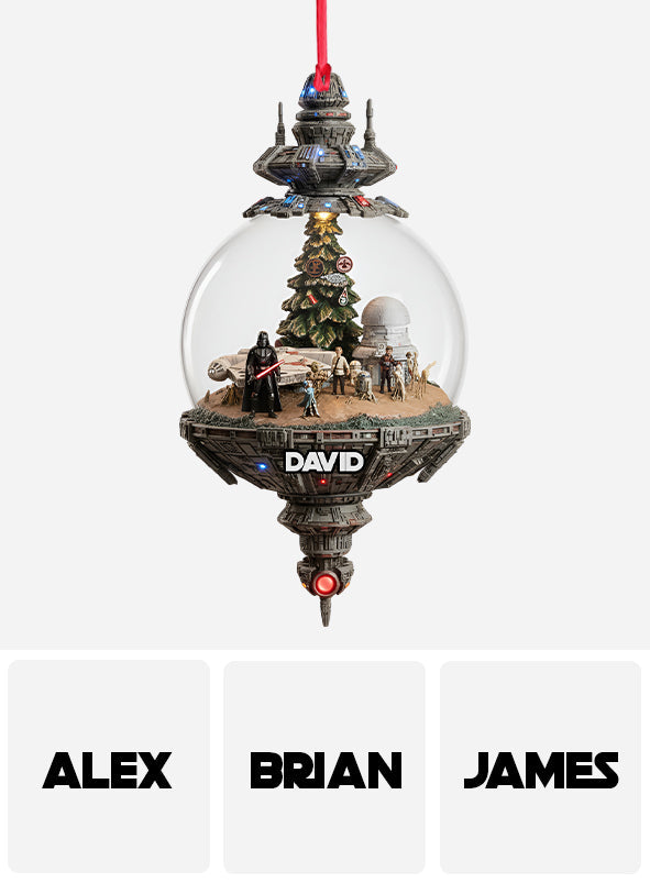 Personalized Outer Space Christmas Ornament Custom Name Gift One-sided Ornament GradoCreations