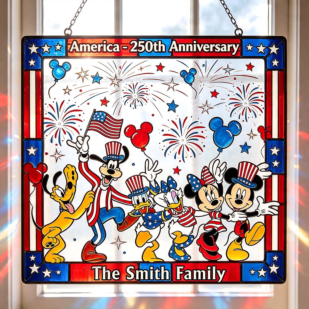 Personalized Acrylic Suncatcher Ornament for Family Celebration Window Hanging Suncatcher Ornament GradoCreations
