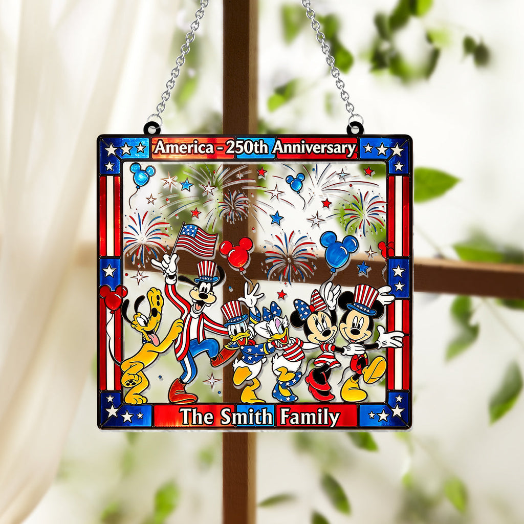Personalized Acrylic Suncatcher Ornament for Family Celebration Window Hanging Suncatcher Ornament GradoCreations