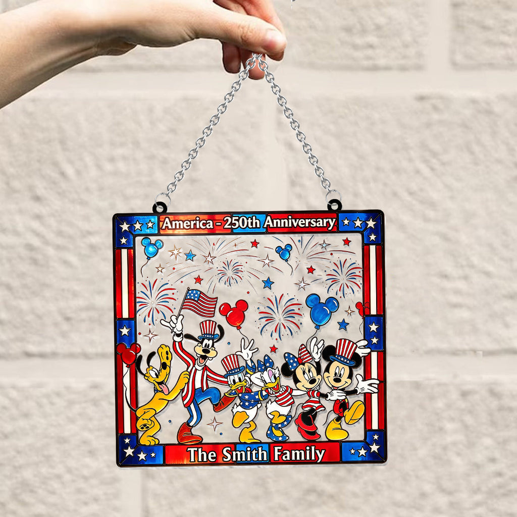 Personalized Acrylic Suncatcher Ornament for Family Celebration Window Hanging Suncatcher Ornament GradoCreations