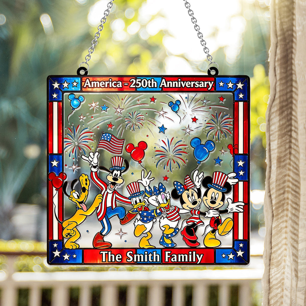 Personalized Acrylic Suncatcher Ornament for Family Celebration Window Hanging Suncatcher Ornament GradoCreations