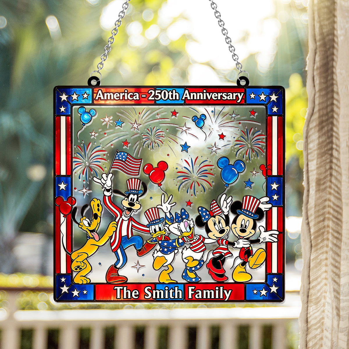 Personalized Acrylic Suncatcher Ornament for Family Celebration Window Hanging Suncatcher Ornament GradoCreations