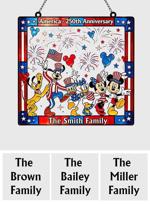 Personalized Acrylic Suncatcher Ornament for Family Celebration Window Hanging Suncatcher Ornament GradoCreations