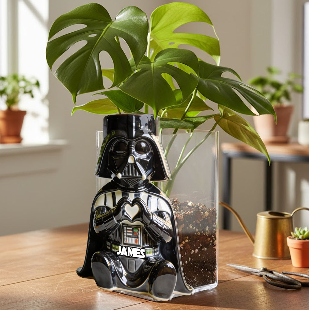 Personalized Star Wars Acrylic Pot with Custom Design Gift Acrylic Pot GradoCreations