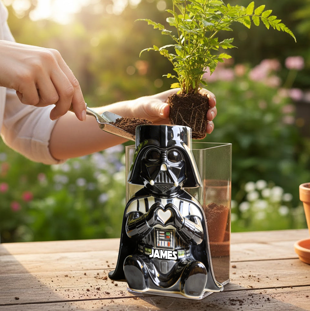 Personalized Star Wars Acrylic Pot with Custom Design Gift Acrylic Pot GradoCreations