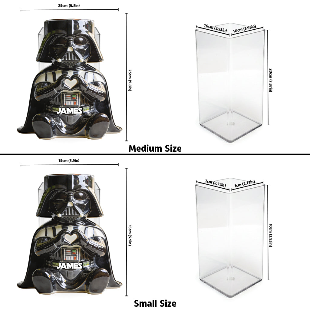 Personalized Star Wars Acrylic Pot with Custom Design Gift Acrylic Pot GradoCreations
