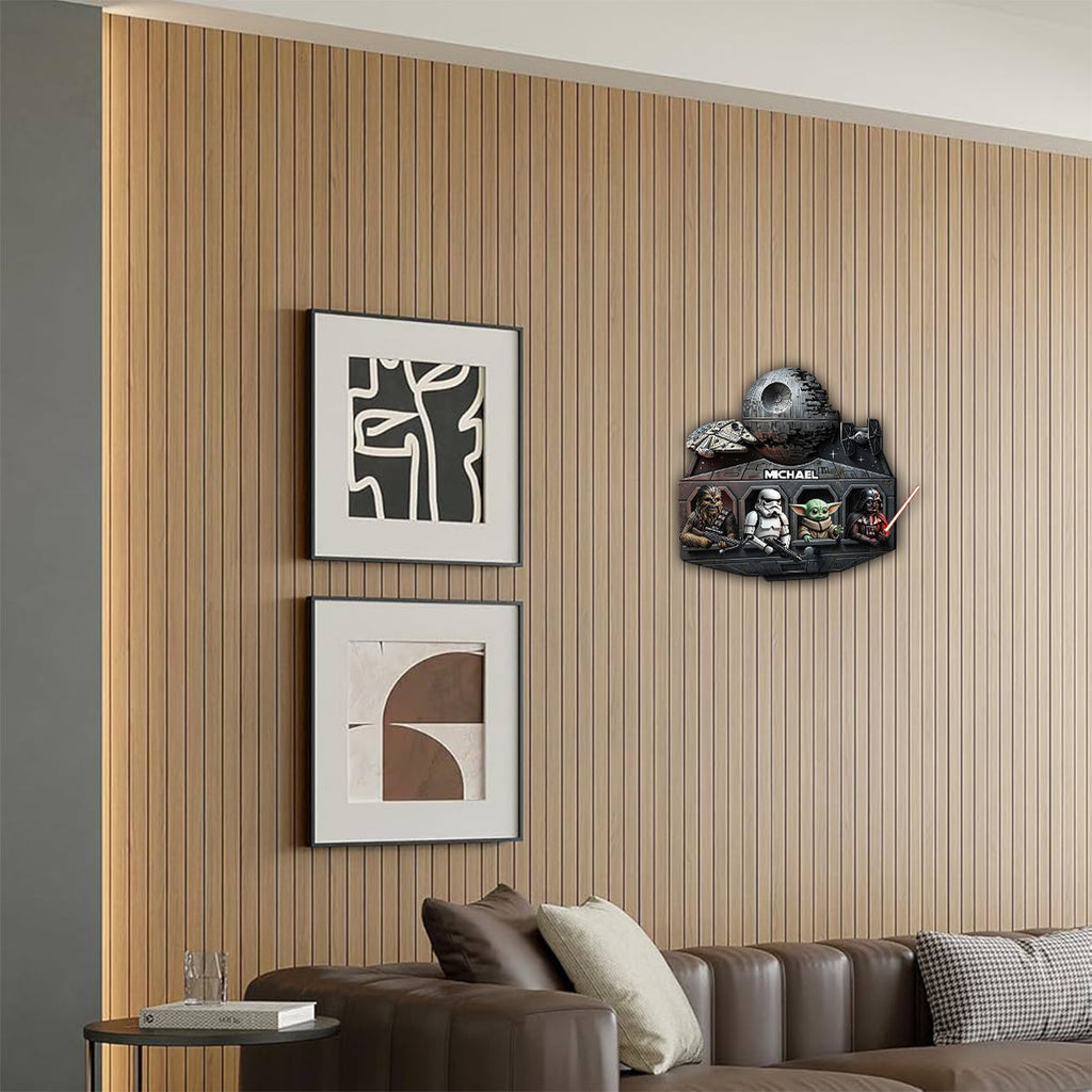 Personalized Star Wars Shaped Hanging Organizer with Hooks Shaped Hanging Organizer GradoCreations
