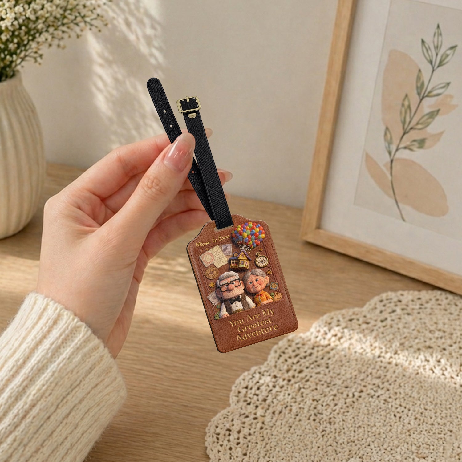 Personalized Up Movie Passport Holder & Luggage Tag Set for Couples Passport Holder & Luggage Tag Set GradoCreations