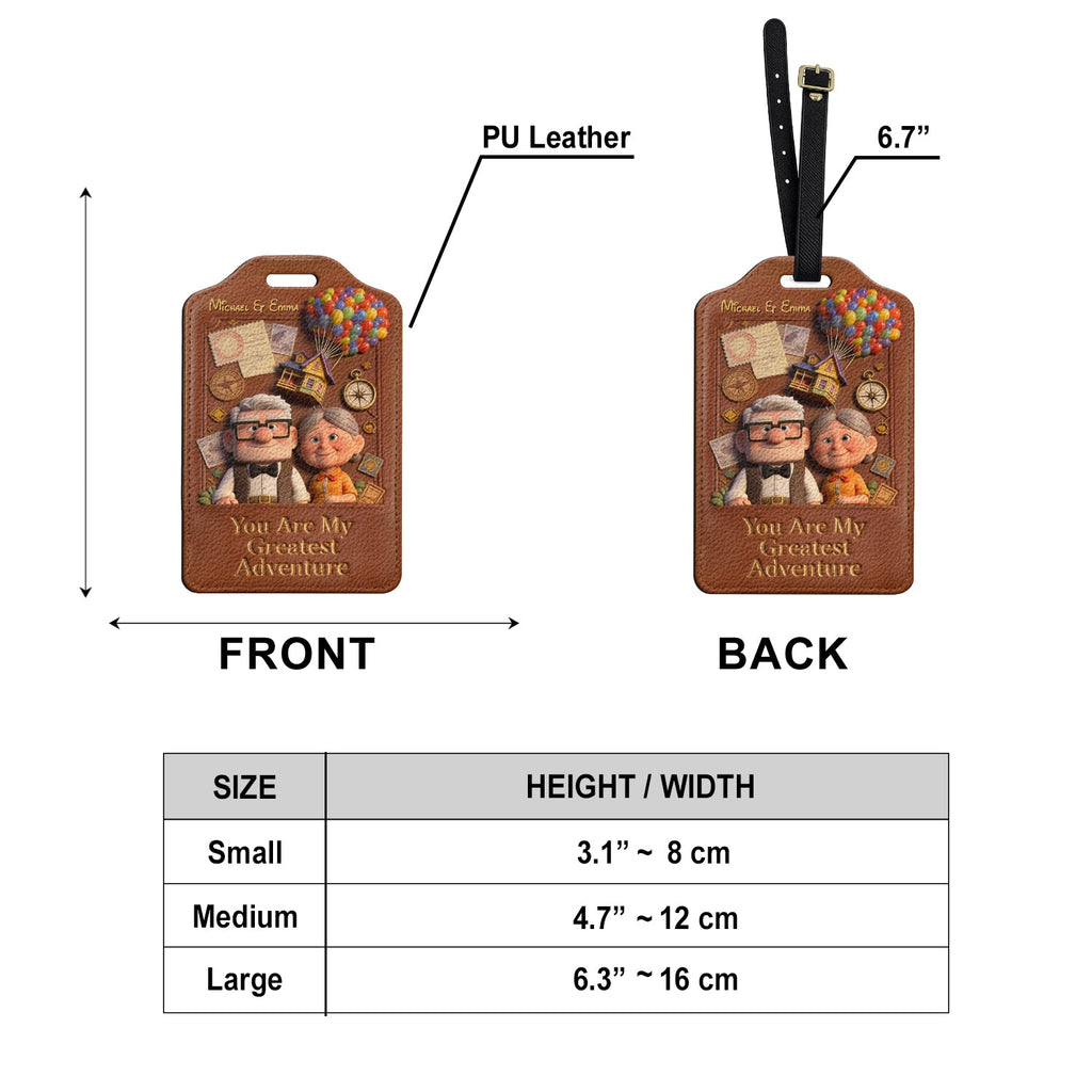Personalized Up Movie Passport Holder & Luggage Tag Set for Couples Passport Holder & Luggage Tag Set GradoCreations