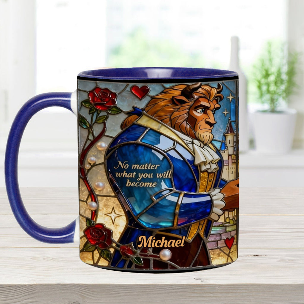 Personalized Beauty and the Beast Accent Mug Custom Name Gift for Couples Accent Mug GradoCreations
