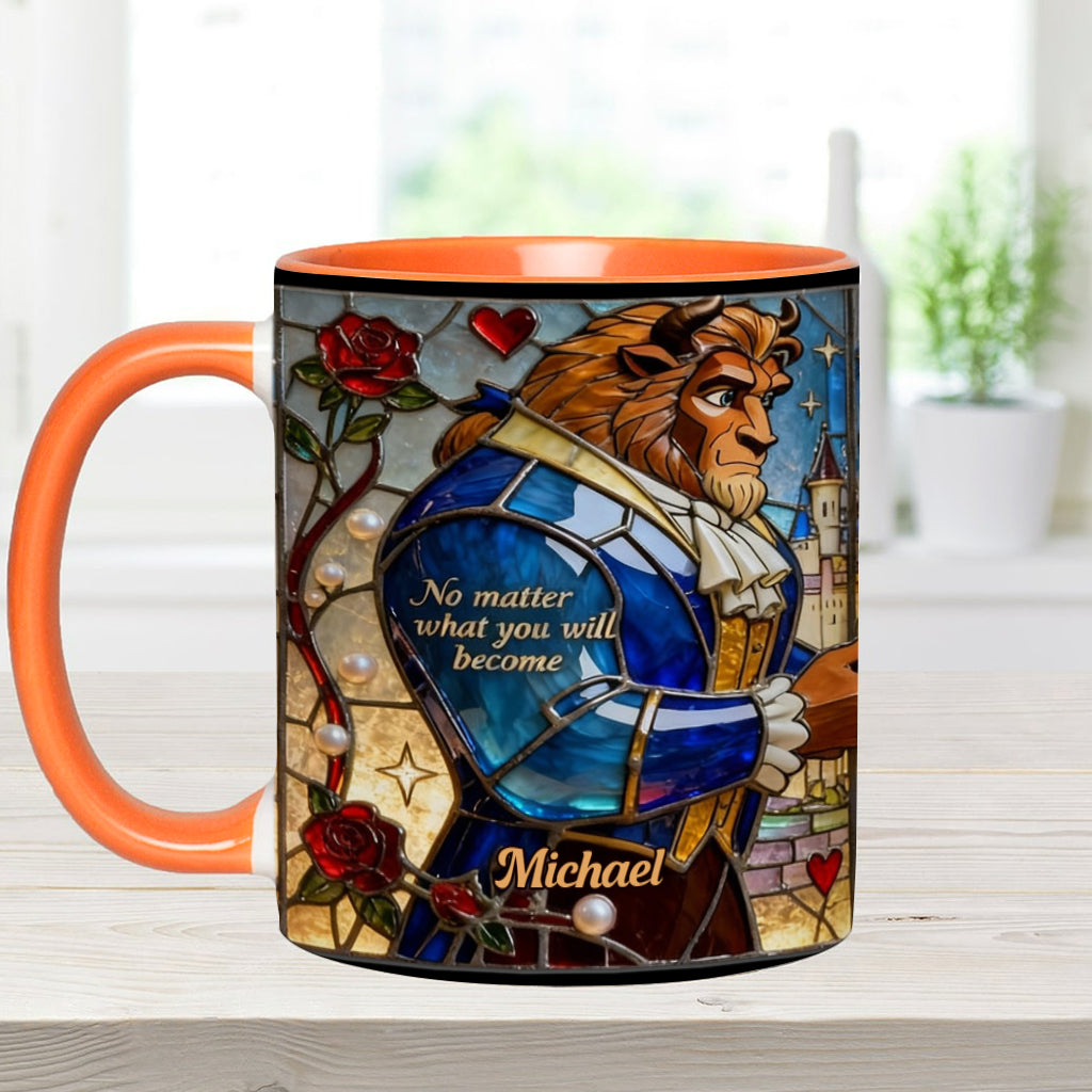Personalized Beauty and the Beast Accent Mug Custom Name Gift for Couples Accent Mug GradoCreations