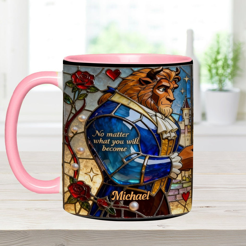 Personalized Beauty and the Beast Accent Mug Custom Name Gift for Couples Accent Mug GradoCreations