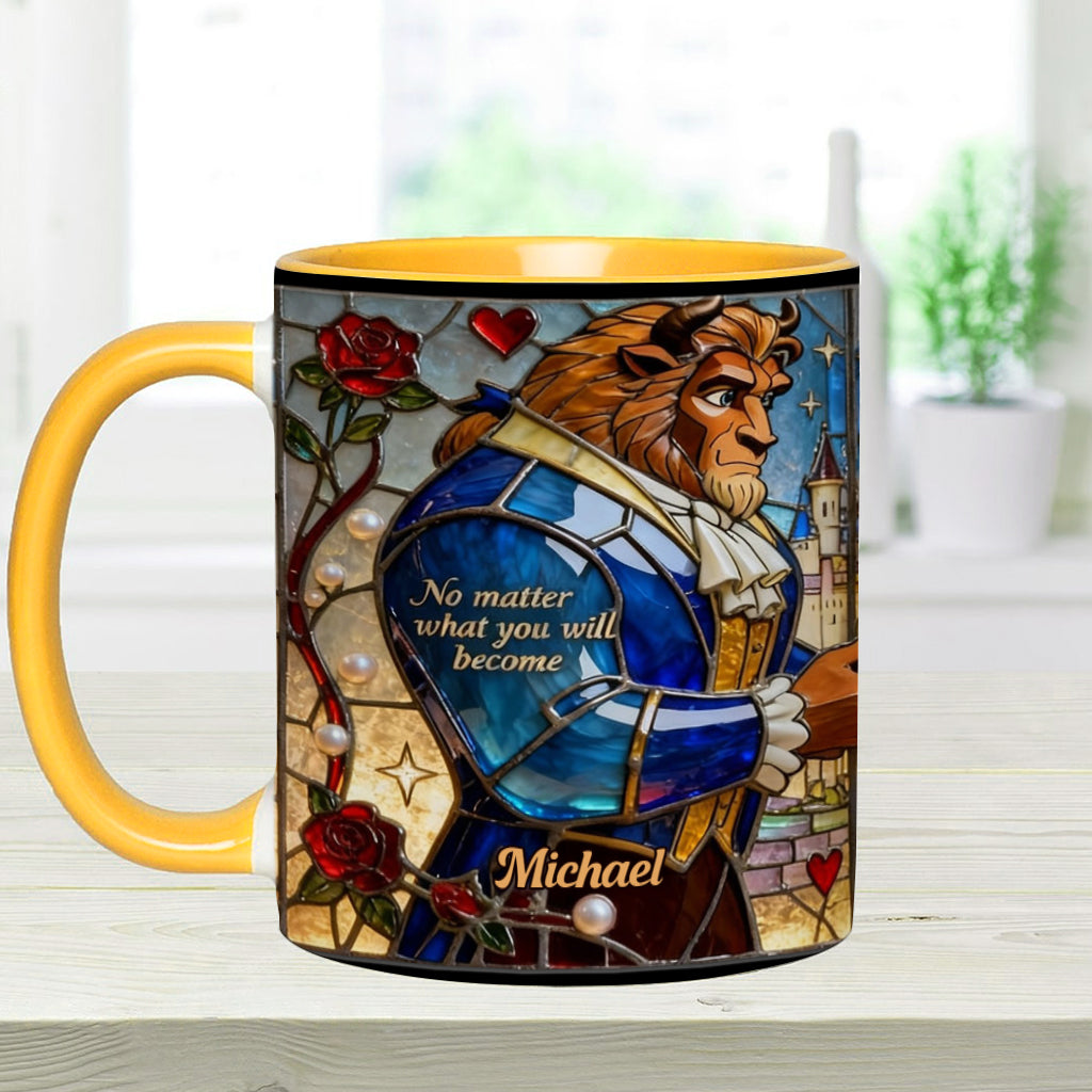 Personalized Beauty and the Beast Accent Mug Custom Name Gift for Couples Accent Mug GradoCreations