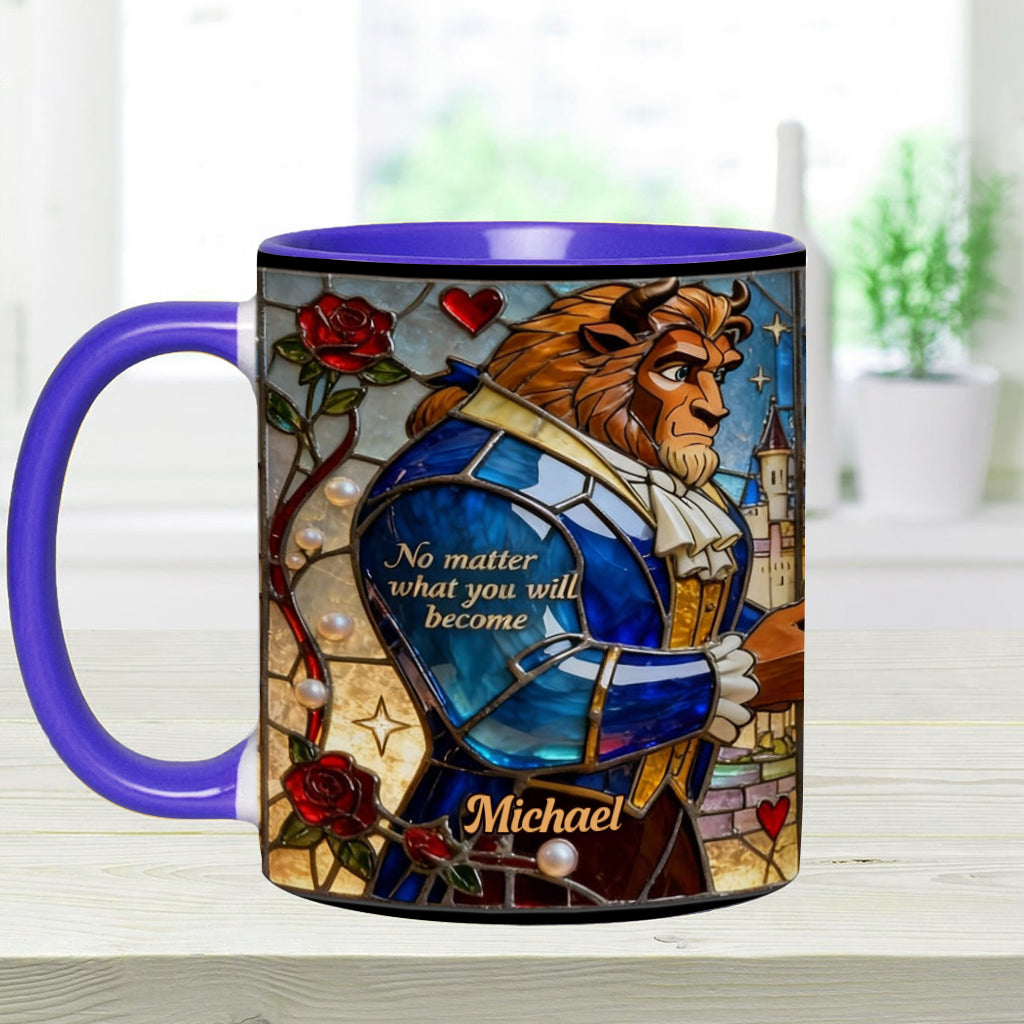 Personalized Beauty and the Beast Accent Mug Custom Name Gift for Couples Accent Mug GradoCreations