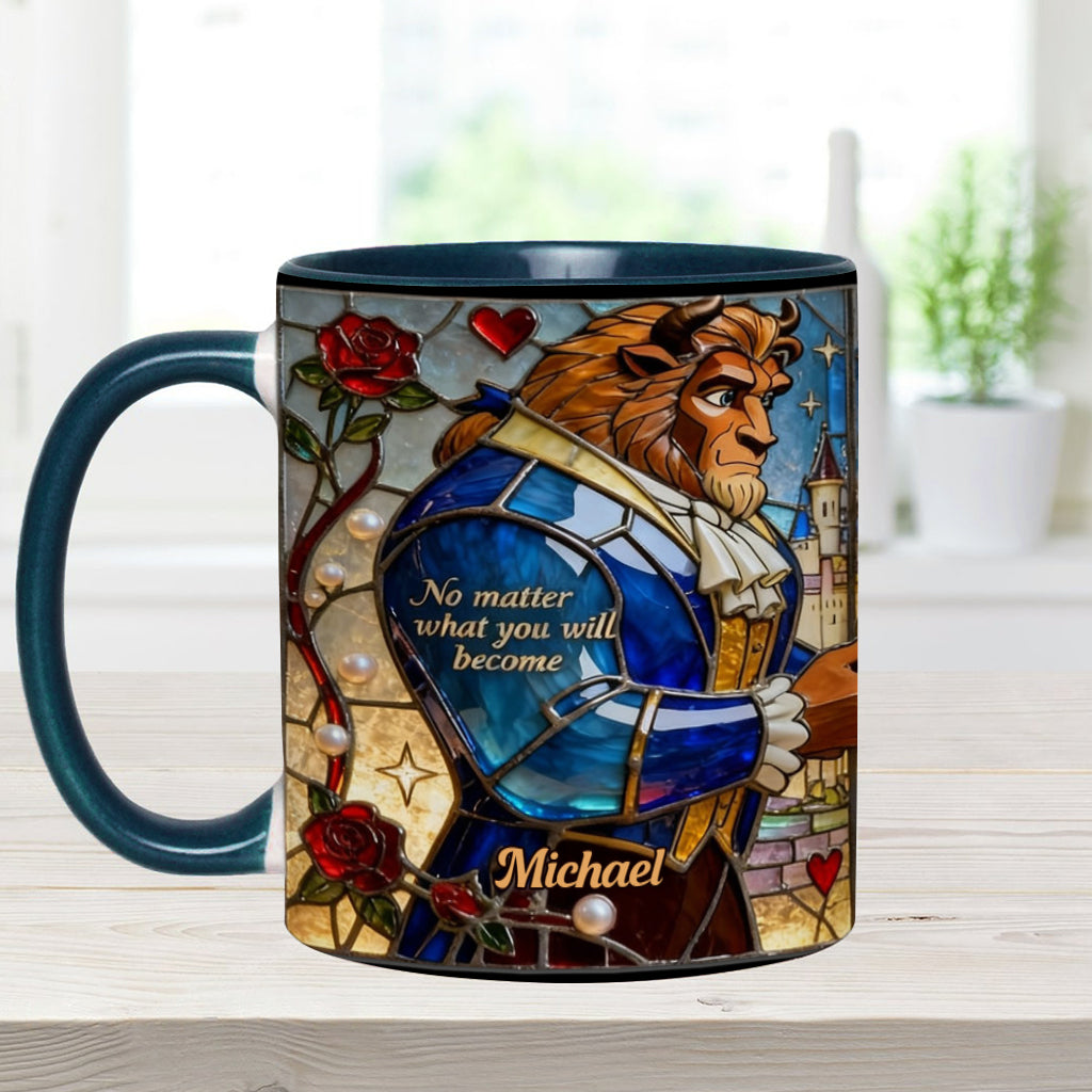 Personalized Beauty and the Beast Accent Mug Custom Name Gift for Couples Accent Mug GradoCreations