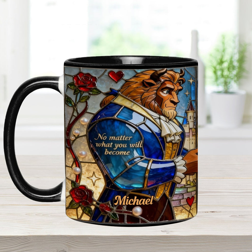 Personalized Beauty and the Beast Accent Mug Custom Name Gift for Couples Accent Mug GradoCreations