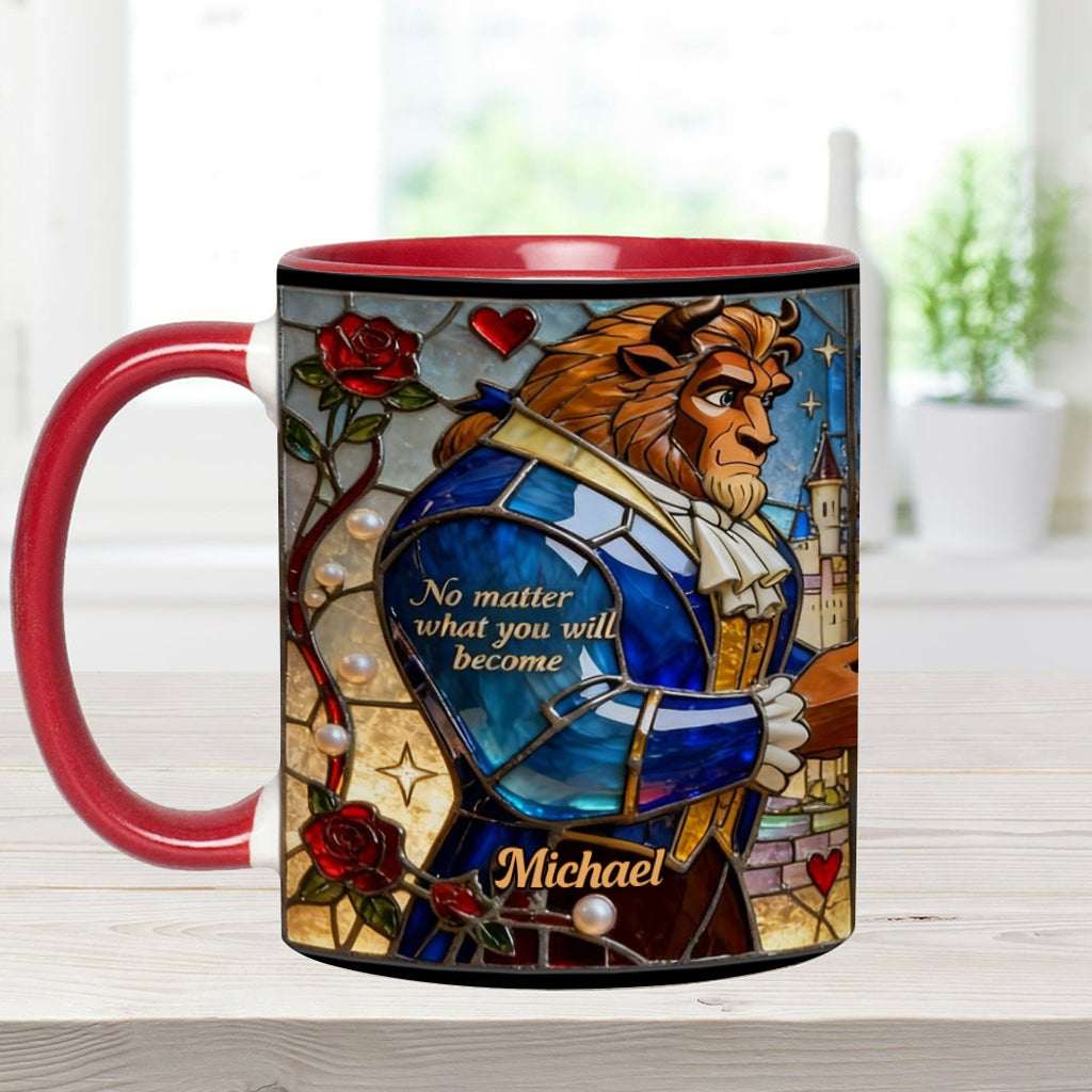 Personalized Beauty and the Beast Accent Mug Custom Name Gift for Couples Accent Mug GradoCreations