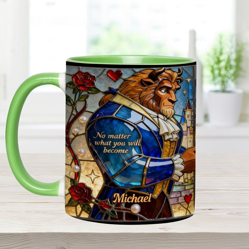 Personalized Beauty and the Beast Accent Mug Custom Name Gift for Couples Accent Mug GradoCreations