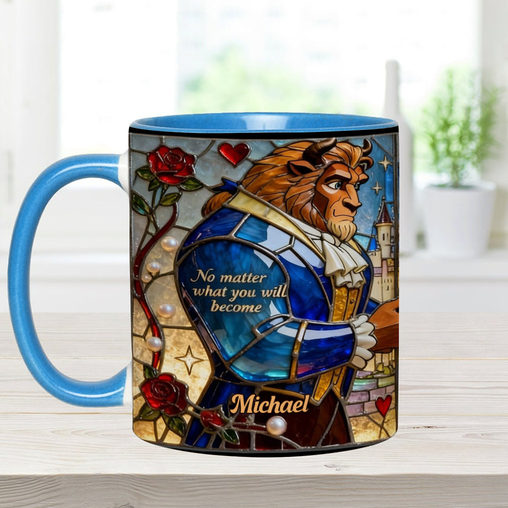 Personalized Beauty and the Beast Accent Mug Custom Name Gift for Couples Accent Mug GradoCreations