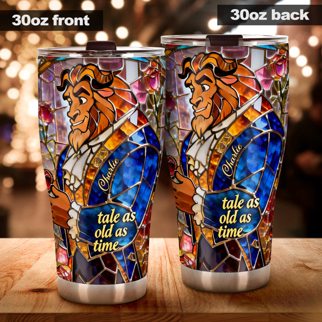 Personalized Beauty and the Beast Tumbler Custom Name Gift Tumbler GradoCreations
