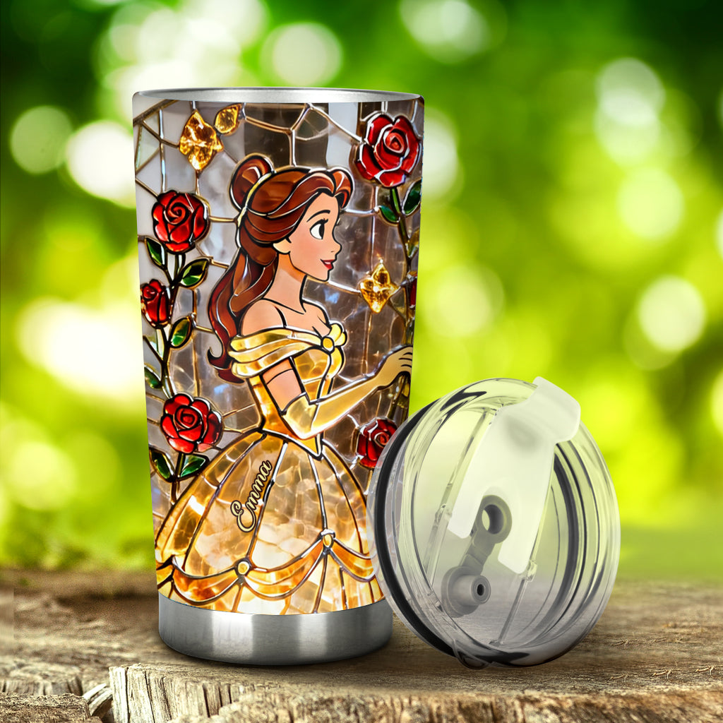 Personalized Beauty and the Beast Tumbler Custom Name Gift Tumbler GradoCreations