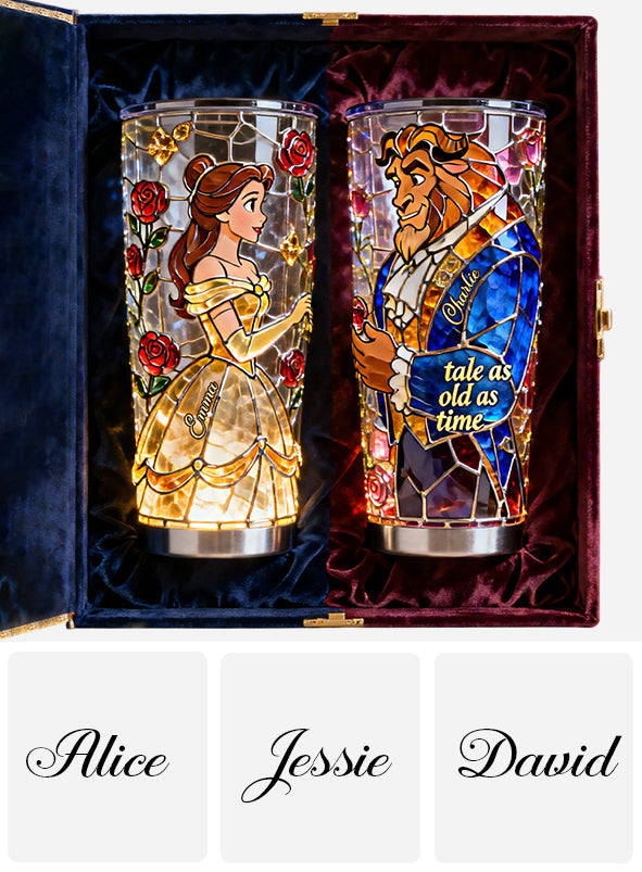 Personalized Beauty and the Beast Tumbler Custom Name Gift Tumbler GradoCreations
