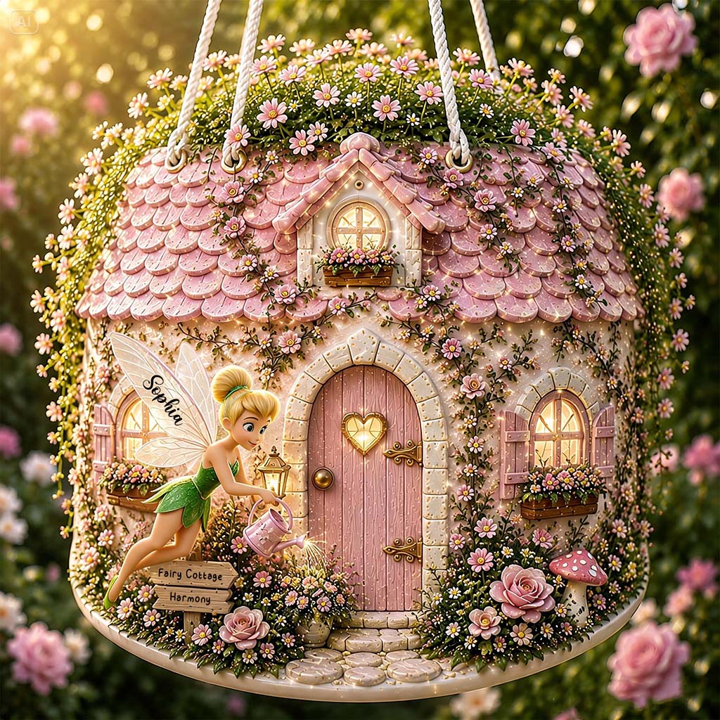 Personalized Fairy Garden Hanging Pot with Butterfly Design Hanging Pot GradoCreations