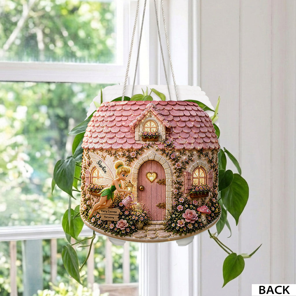 Personalized Fairy Garden Hanging Pot with Butterfly Design Hanging Pot GradoCreations