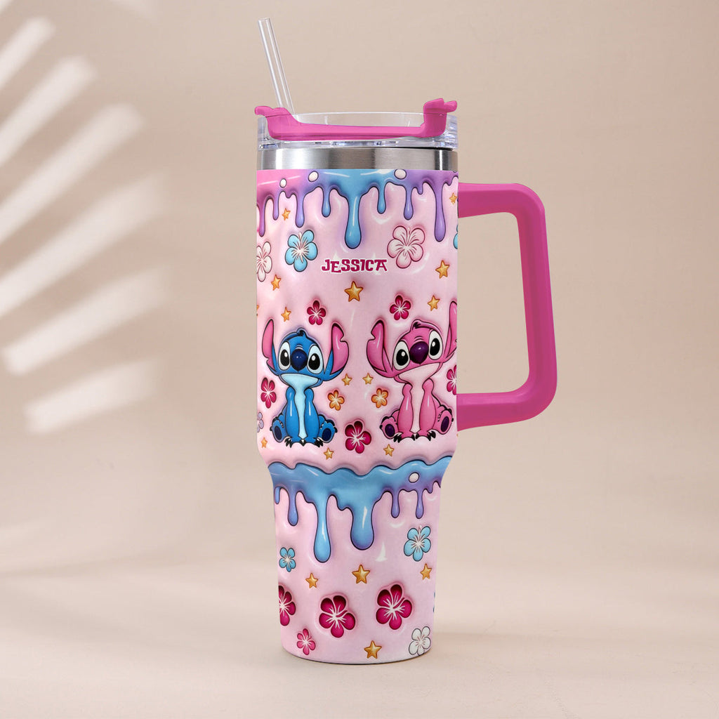 Personalized Ohana Tumbler with Plush Charm for Kids Tumbler With Plush Charm GradoCreations