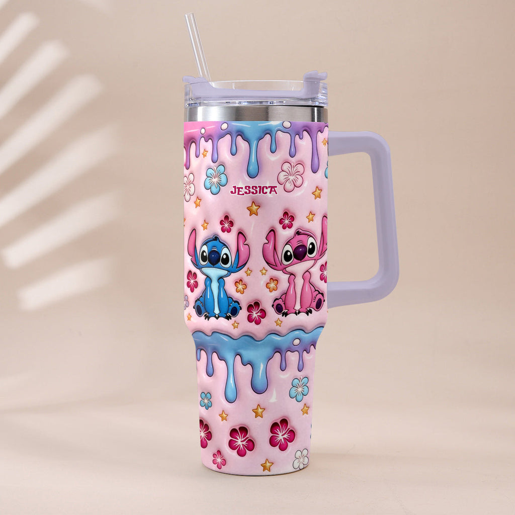 Personalized Ohana Tumbler with Plush Charm for Kids Tumbler With Plush Charm GradoCreations